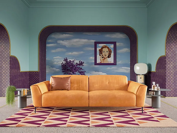 Dreisitzer Sofa aus Stoff mit weicher Rückenlehne Egoitaliano CHARLES Fabrik Egoitaliano aus Italien. Foto №2