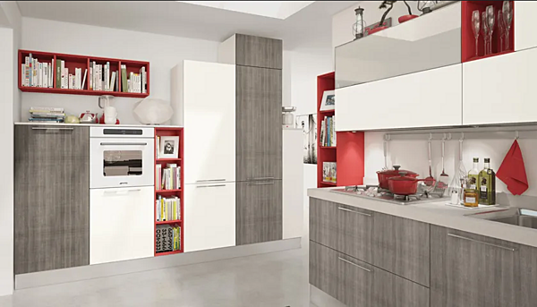 Fitted Küche mit Griffen Noemi 1 LUBE CUCINE Fabrik LUBE CUCINE aus Italien. Foto №2