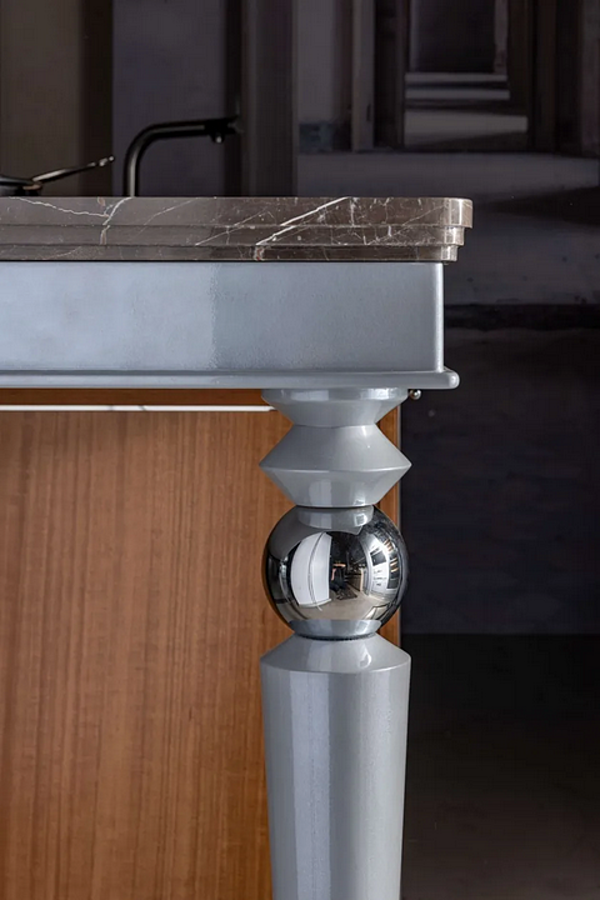 Eukalyptus Küche mit Griffen und Insel Essenza Numero5 Martini Interiors Fabrik MARTINI INTERIORS aus Italien. Foto №18