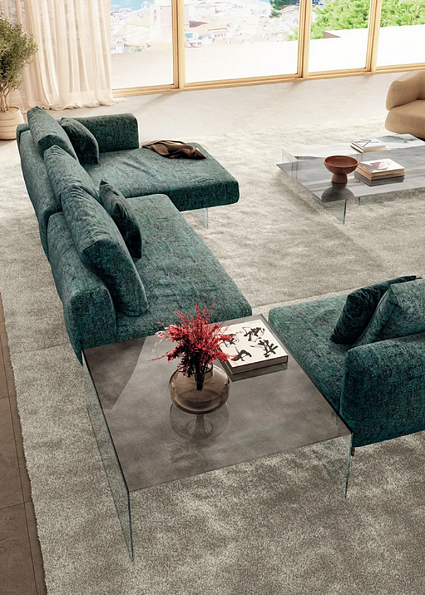 Ecksofa mit Stoffbezug und Sled Base LAGO Air Soft 2693 2693 Fabrik LAGO aus Italien. Foto №3