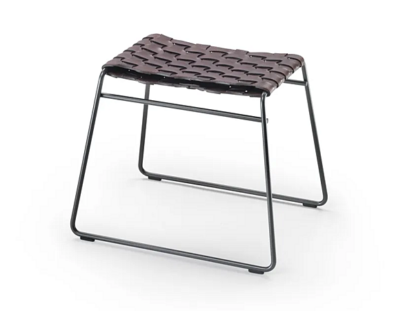 Sled Base Hocker aus gegerbtem Leder FLEXFORM Mate Fabrik FLEXFORM aus Italien. Foto №1