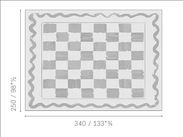 Handgefertigter Stoffteppich Squash POLTRONA FRAU Fabrik POLTRONA FRAU aus Italien. Foto №5