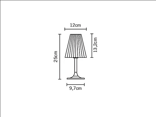 Kristall-Tischlampe aus Halogen Fabbian Flow Fabrik Fabbian aus Italien. Foto №5