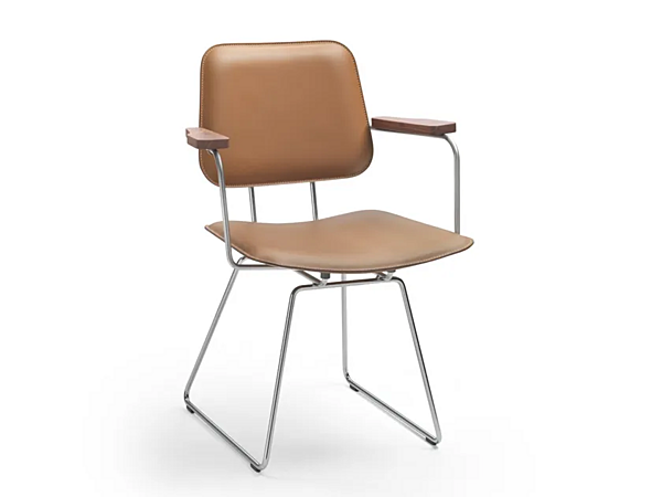 Klassischer Sessel mit Armlehnen aus gegerbtem Leder FLEXFORM ECHOES S H Fabrik FLEXFORM aus Italien. Foto №1