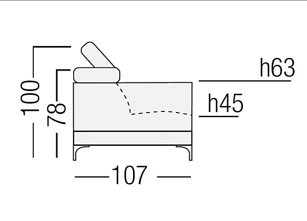 Entspannendes Sofa mit gepolsterter Rückenlehne Egoitaliano Matt Sofa Fabrik Egoitaliano aus Italien. Foto №5