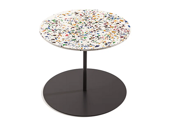 Runder Couchtisch mit abnehmbarer Platte aus Terrazzo Cappellini Gong GG_1T Fabrik Cappellini aus Italien. Foto №1