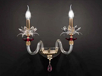 Kristall Wandleuchte mit Swarovski Kristallen Lily A2 Euroluce Lampadari