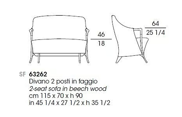 Stoffsofa für kleine Räume GIORGETTI Progetti Fabrik GIORGETTI aus Italien. Foto №4