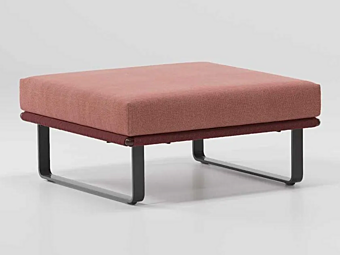 Quadratischer Gartenfußhocker aus Stoff KETTAL Bitta