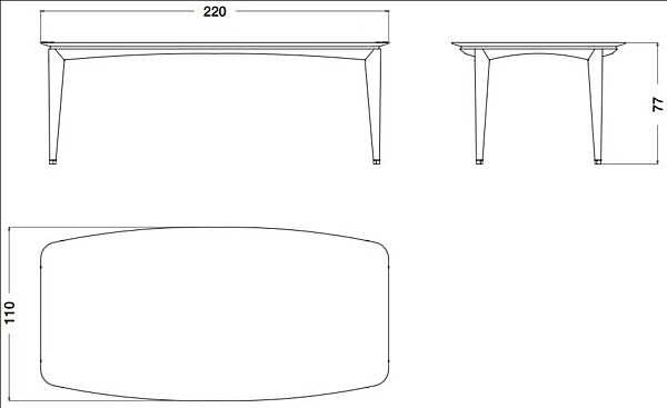 Rechteckiger Holztisch Eclipse CPRN HOMOOD E213 Fabrik CPRN HOMOOD aus Italien. Foto №3