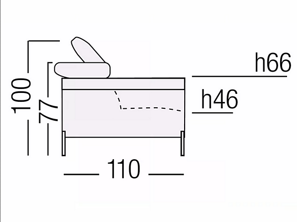 Ecksofa mit Chaiselongue aus Stoff Egoitaliano Sueli Naked Fabrik Egoitaliano aus Italien. Foto №4