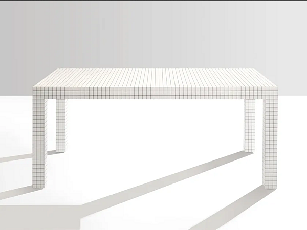 Quadratischer Tisch aus Honigwabenmaterial ZANOTTA Quaderna 2600 Fabrik ZANOTTA aus Italien. Foto №3