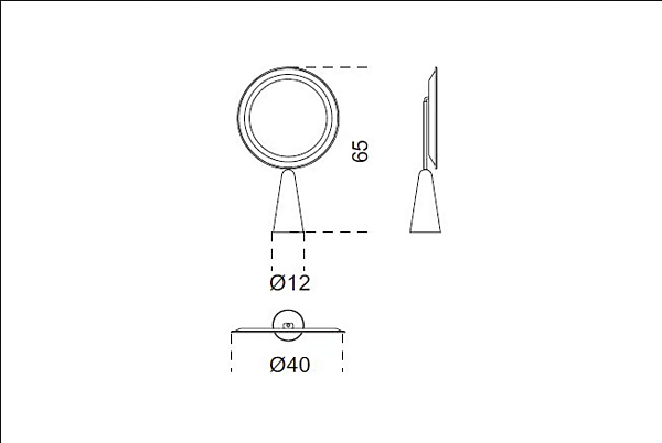 Tischspiegel aus Glas Selene Gallotti&Radice Fabrik Gallotti & Radice aus Italien. Foto №5