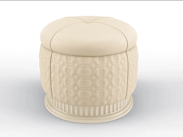Runder Lederpouf Moon Walt BRUNO ZAMPA 037 Fabrik BRUNO ZAMPA aus Italien. Foto №4