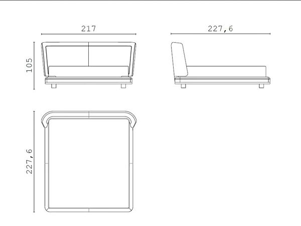 Doppelbett mit gepolsterter Rückenlehne aus Stoff CPRN HOMOOD MARAIS Fabrik CPRN HOMOOD aus Italien. Foto №3