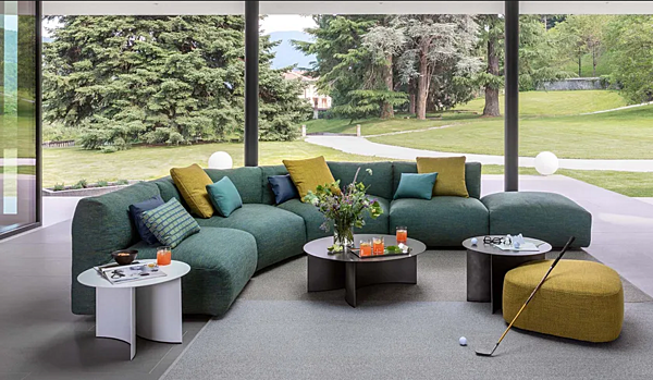 Ecksofa mit abnehmbarem Bezug aus Stoff Flou Fiocco Fabrik Flou aus Italien. Foto №20