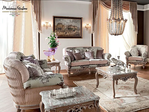 Bequemer Sessel mit Armlehnen aus Stoff Modenese Luxury Interiors 12423 Fabrik MODENESE GASTONE aus Italien. Foto №3