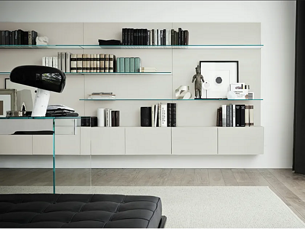 Wandmontiertes Regal aus Glas und Holz Gallotti&Radice Elle Plus 10 Fabrik Gallotti & Radice aus Italien. Foto №2