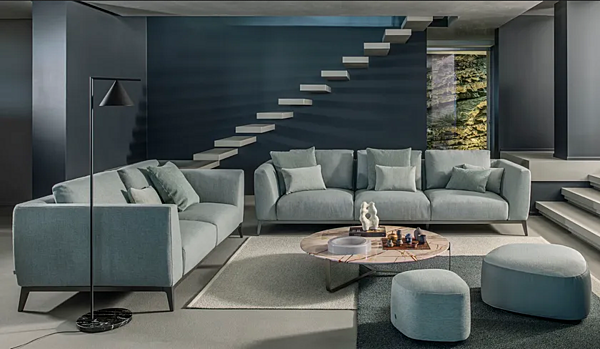 Ecksofa aus Stoff mit weicher Rückenlehne Flou Olivier Fabrik Flou aus Italien. Foto №7