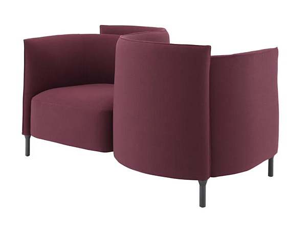 Stoffsofa mit gepolsterter Rückenlehne Vis a Vis LIGNE ROSET Hemicycle 14200505 Fabrik LIGNE ROSET aus Italien. Foto №2