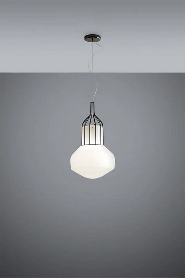 Hängelampe aus geblasenem Glas Aerostat Fabbian Fabrik Fabbian aus Italien. Foto №2