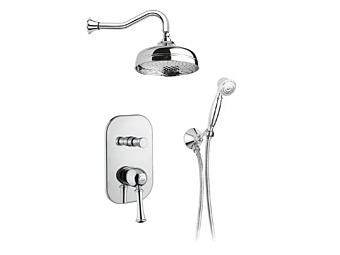 Eingebautes Duschset aus Stahl mit Handbrause und Regendusche Gaia Mobili Aston Eingebautes Duschset aus Stahl mit Handbrause und Regendusche Gaia Mobili Aston Fabrik GAIA aus Italien