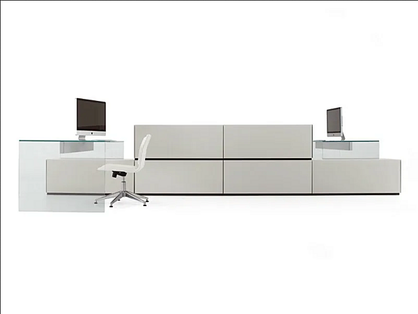Glas Schreibtisch mit Regalen AIR UP Gallotti&Radice Fabrik Gallotti & Radice aus Italien. Foto №1