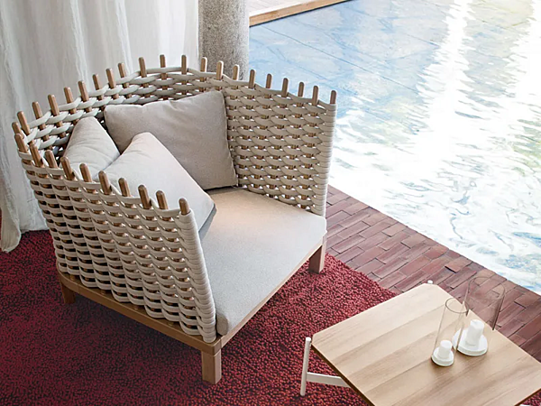 Gartenarmchair Wabi aus Stoff PAOLA LENTI Fabrik PAOLA LENTI aus Italien. Foto №2