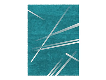 Runder handgefertigter Teppich aus Bambussilk Gradient Reflex GIORGETTI GA142 Fabrik GIORGETTI aus Italien