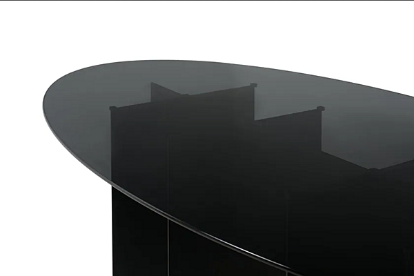 Ovaler Esstisch aus Glas CHELINI Roy Fabrik CHELINI aus Italien. Foto №5