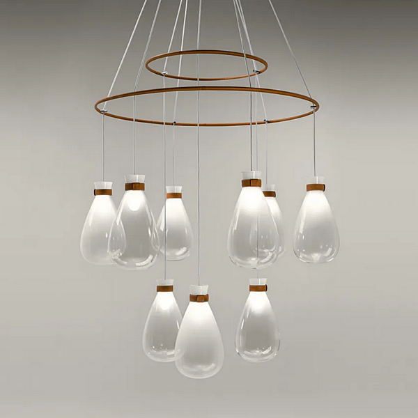 Blasenglas Kronleuchter Soffi POLTRONA FRAU Fabrik POLTRONA FRAU aus Italien. Foto №7