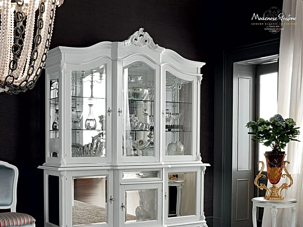Vitrine aus massivem Holz Modenese Luxury Interiors 12102 Fabrik MODENESE GASTONE aus Italien. Foto №2