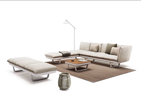 Modularer Garten-Sofa mit 3 Sitzen aus Stoff Atmosphera Kollektion Venedig Fabrik ATMOSPHERA aus Italien. Foto №9