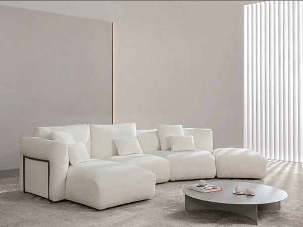 Ecksofa mit abnehmbarem Bezug aus Stoff Flou Fiocco Fabrik Flou aus Italien. Foto №25
