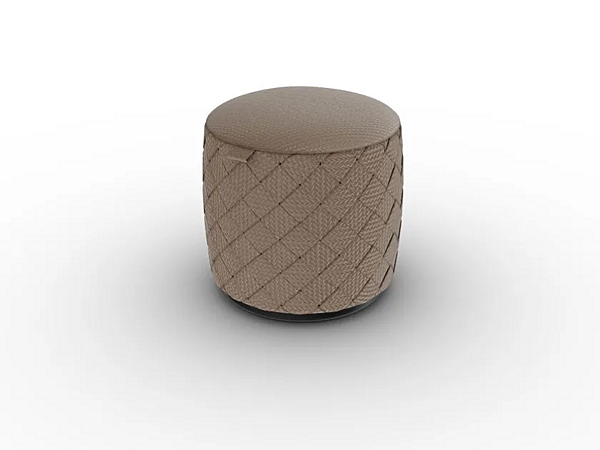 Runder Lederpouf Grant de Luxe POLTRONA FRAU Fabrik POLTRONA FRAU aus Italien. Foto №1