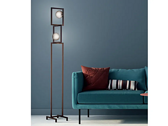 Stehlampe aus Metall und Pyrex Rhythm von Euroluce Lampadari