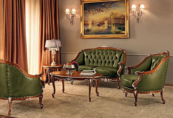 Bequemer Lederstuhl mit Armlehnen Modenese Luxury Interiors 11425 Fabrik MODENESE GASTONE aus Italien. Foto №3