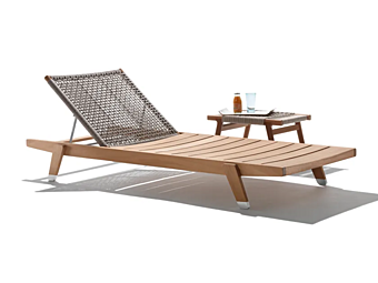 Sonnenliege aus Iroko Holz FLEXFORM Hora Sexta
