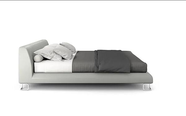 Doppelbett mit gepolsterter Leder-Rückwand i 4 Mariani ADD LOOK Fabrik i 4 Mariani aus Italien. Foto №2