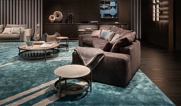 Ecksofa aus Stoff mit geschwungener Rückenlehne GIORGETTI Skyline Fabrik GIORGETTI aus Italien. Foto №3