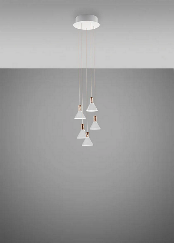 LED Pendelleuchte aus Borosilikatglas Multispot Fabbian Polair Fabrik Fabbian aus Italien. Foto №2