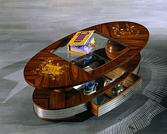 Niedriger Couchtisch aus Holz CARPANELLI Arte Fabrik CARPANELLI aus Italien