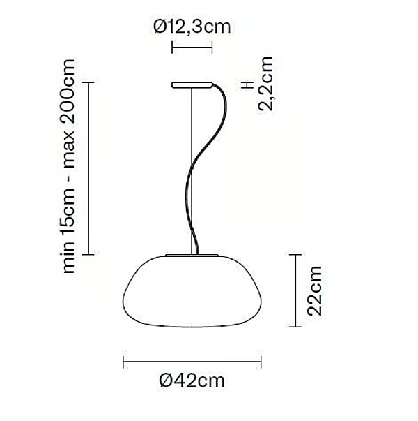 Glas Pendelleuchte Fabbian Lumi Poga Fabrik Fabbian aus Italien. Foto №6