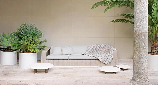 4-sitziges Gartensofa aus Stoffrahmen PAOLA LENTI Fabrik PAOLA LENTI aus Italien. Foto №9