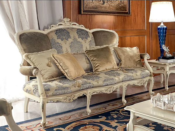 Drei-Sitzer Sofa mit gepolsterter Rückenlehne Modenese Luxury Interiors 13421 Fabrik MODENESE GASTONE aus Italien. Foto №1