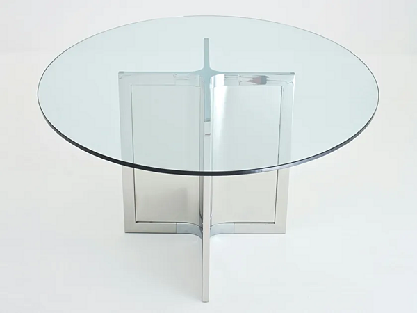 Runder Tisch aus Glas und Edelstahl Gallotti&Radice Raj 4 Fabrik Gallotti & Radice aus Italien. Foto №2