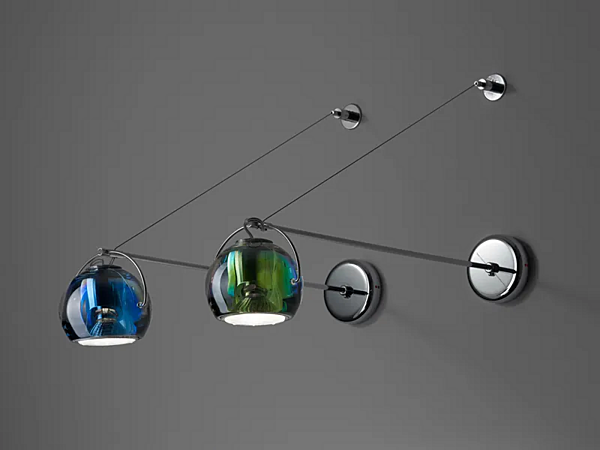 Verstellbare Wandlampe aus Metall Fabbian Beluga Farbe Fabrik Fabbian aus Italien. Foto №1