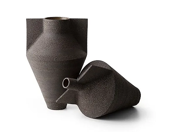 Vase aus schwarzem Gres Jana Cappellini Fabrik Cappellini aus Italien. Foto №2