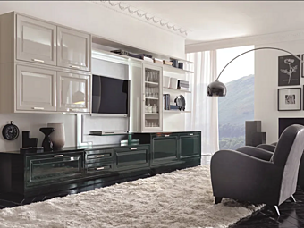 Holzwandregal mit Stauraum Martini Interiors Convivio Fabrik MARTINI INTERIORS aus Italien