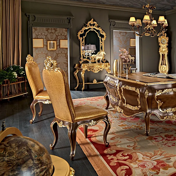 Polsterstuhl aus Leder Modenese Luxury Interiors 11507 Fabrik MODENESE GASTONE aus Italien. Foto №2